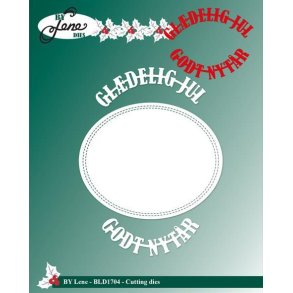 By Lene dies Gl�delig jul Oval: 7,2x8,9cm