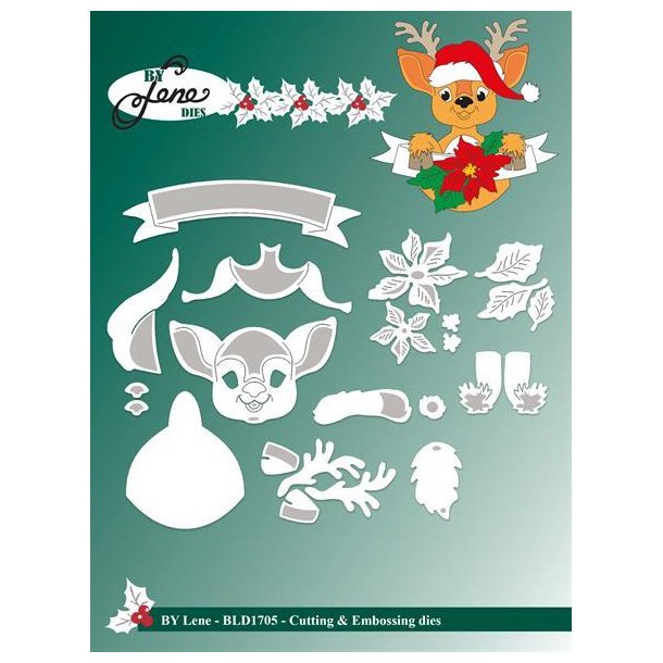 By Lene dies Large bambi Bambis hoved 5,8x3,7cm