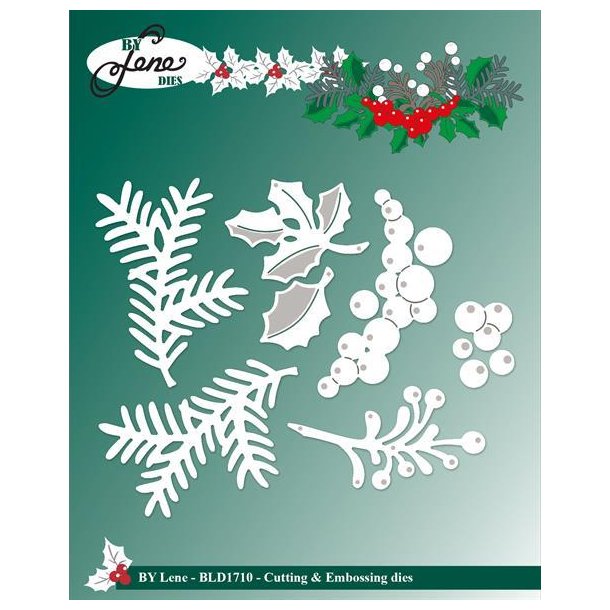 By Lene dies Christmas greens St�rste 5x4cm