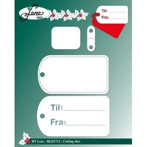 By Lene dies Til og fra kort St�rste 9,2x5,1cm