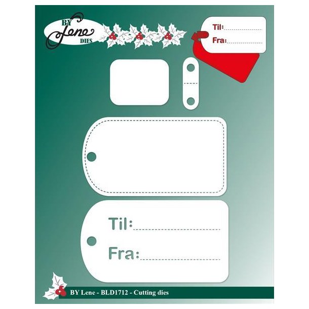 By Lene dies Til og fra kort St�rste 9,2x5,1cm