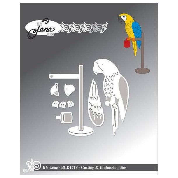 By Lene dies Parrot Papeg�je 3,2x6,7cm