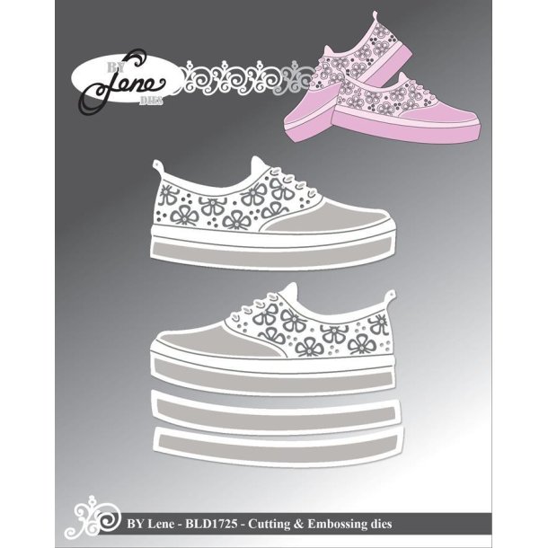  By Lene dies Flower sneeakers 6,7x3,1cmx2