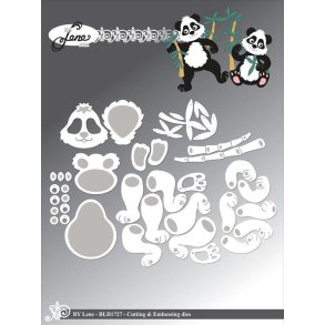 By Lene dies Panda Hoved 3,4x3,2cm