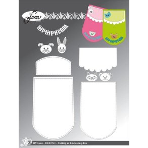 By Lene dies Cute banner St�rste 9x13,5cm