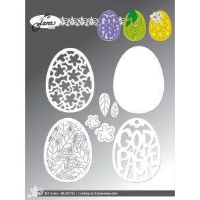By Lene dies Easter egg St�rste 5,2x6,7cm