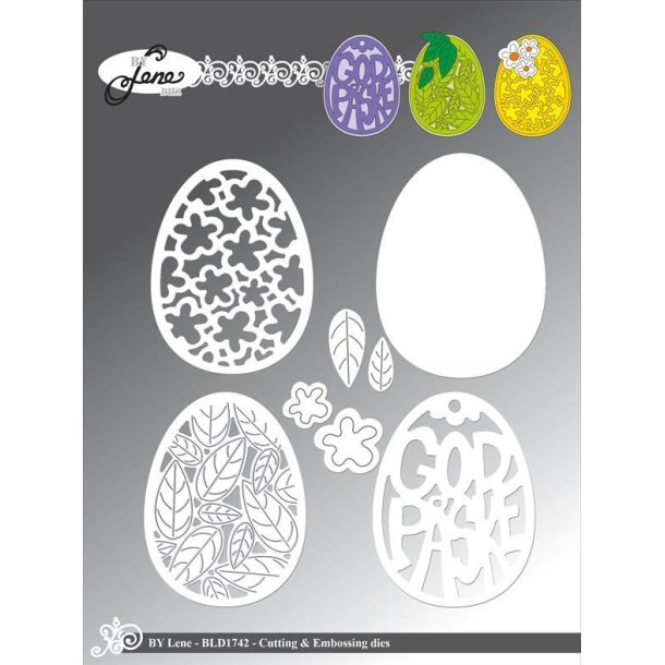 By Lene dies Easter egg St�rste 5,2x6,7cm