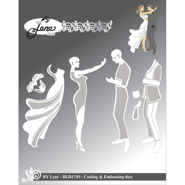 By Lene dies Wedding couple Manden 2,4x10,1cm