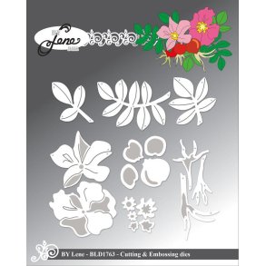 By Lene dies Flowers St�rste 4,1x3,3cm