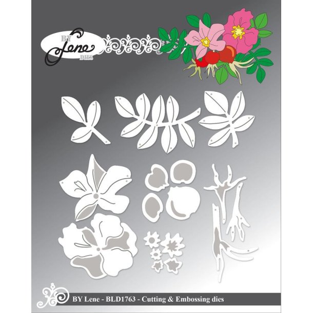 By Lene dies Flowers St�rste 4,1x3,3cm