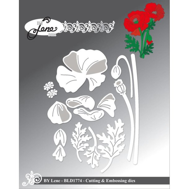 By Lene dies Poppies St�rste 4,1x3,5cm