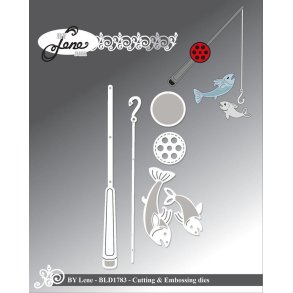 By lene dies Fishing rod Fiskestang 0,7x8,9cm