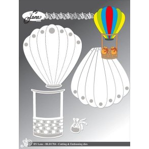 By Lene dies Hot air balloon St�rste 7,9x8,6cm