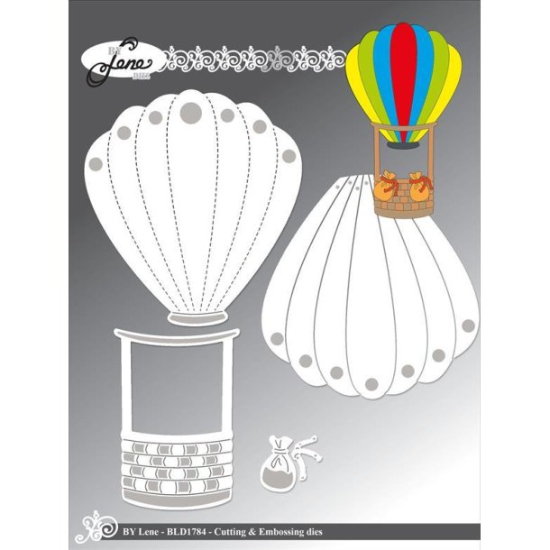 By Lene dies Hot air balloon St�rste 7,9x8,6cm