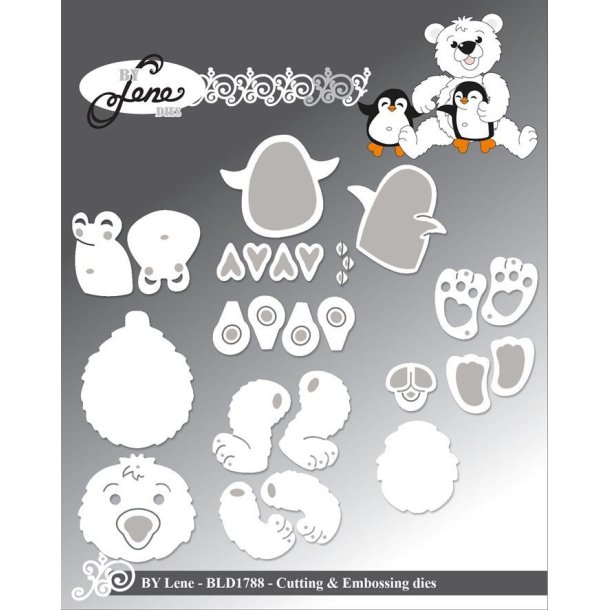By Lene dies Baby ice bear Ansigt 2,9x2,7cm