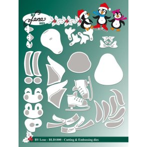 By Lene dies Happy penguines St�rste 4x4,2cm
