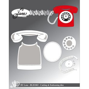 By Lene dies Retro phone Samlet 8,2x5,8cm