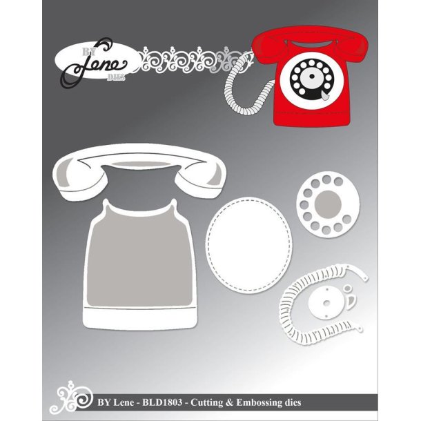 By Lene dies Retro phone Samlet 8,2x5,8cm