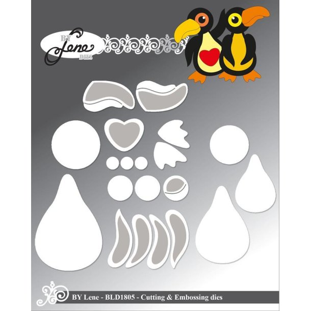 By Lene dies Toucan-Large St�rste 4,1x5,9cm
