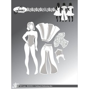 By Lene dies Girl dresses Pige 3,5x11,9cm