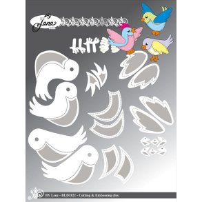 By Lene dies Birds St�rste 6,2x4cm