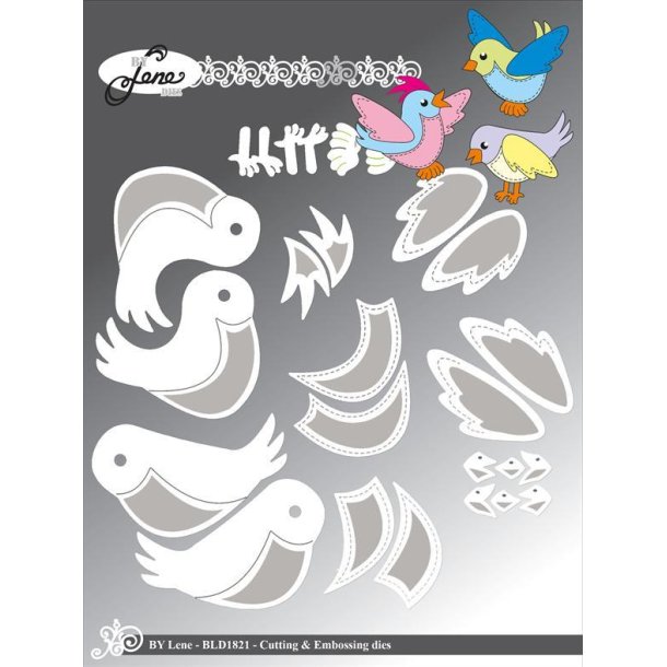 By Lene dies Birds St�rste 6,2x4cm
