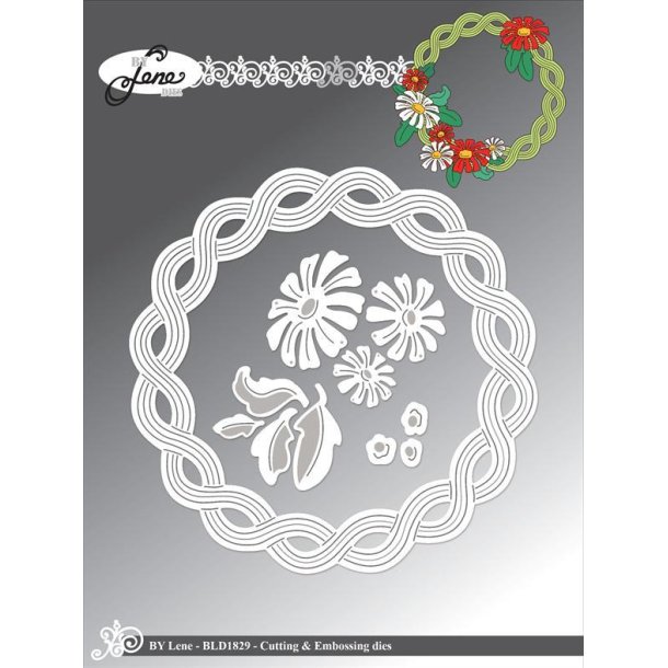 By Lene dies Flower wreath 12,2x12,2cm