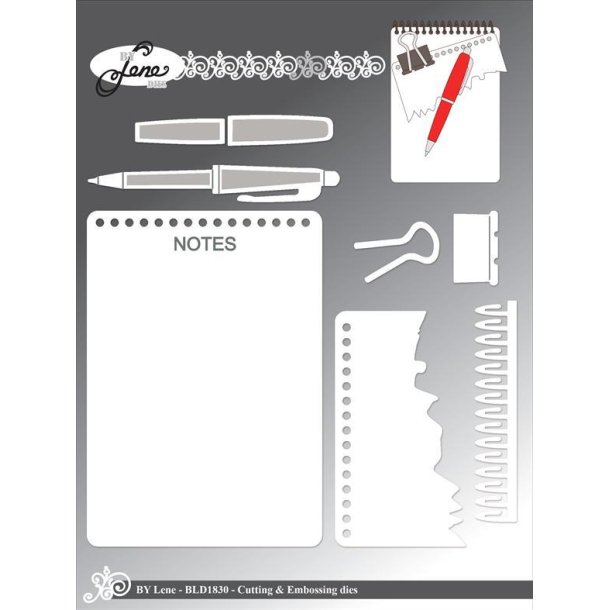 By Lene dies Notepad St�rste 7,7x11cm