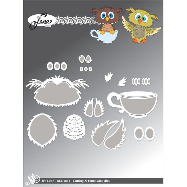 By Lene dies Owls Ansigt 8x4cm