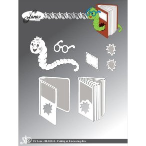 By Lene dies Book worm Orm 6,7x4,8cm