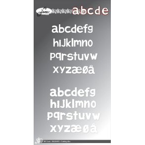 By Lene dies Alphabet Small letters med skygge a: 1,4x1,5cm