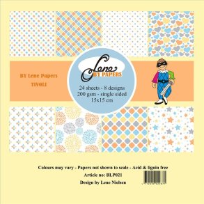 By Lene papirblok Tivoli 3x8 design 15x15cm 200g