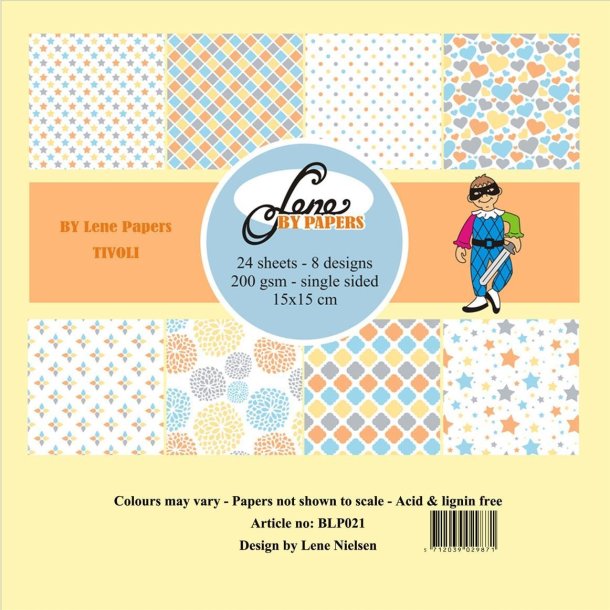 By Lene papirblok Tivoli 3x8 design 15x15cm 200g