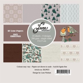 By Lene design Cozy christmas 3x8design 15x15cm 200g