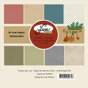 By Lene Vintage dots 3x8design 15x15cm 200g