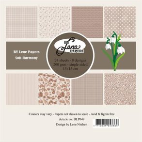 By Lene Paperpad Soft Harmony 3x8design 15x15cm 200g