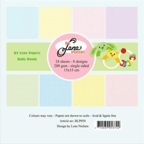By Lene Paperpad Baby Boom 3x8design 15x15cm 200g