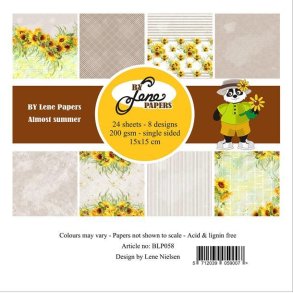 By Lene Paperpad Almost summer 3x8design 15x15cm 200g