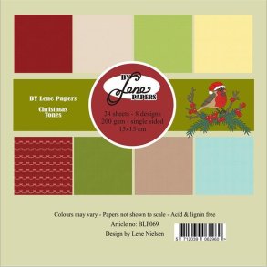 By Lene Christmas tones 24 ark 15x15cm 200g