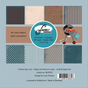 By Lene Dads favourites 24 ark 15x15cm 200g