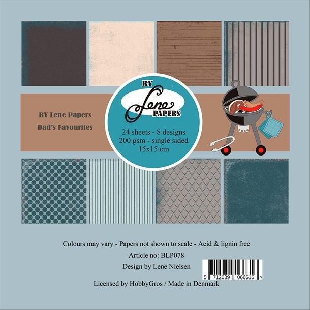 By Lene Dads favourites 24 ark 15x15cm 200g
