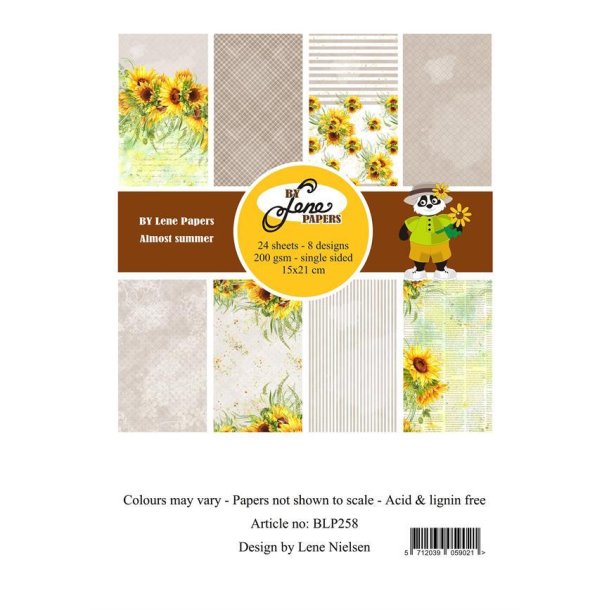 By Lene Paperpad Almost summer 3x8design 15x21cm 200g