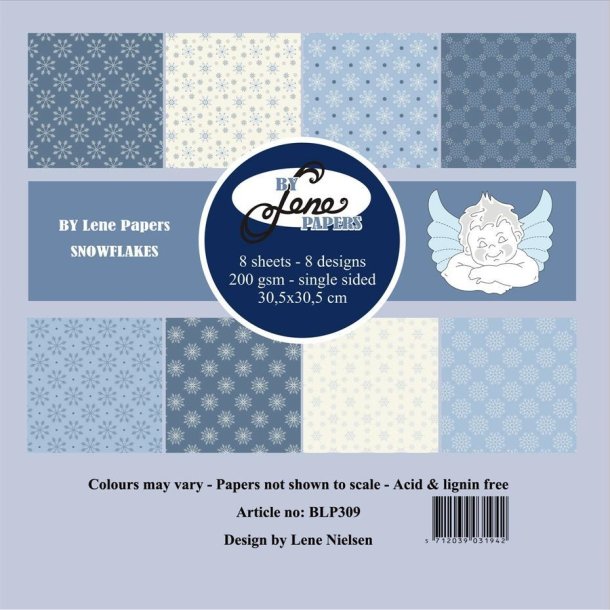 By Lene Scrapbooking Snowflakes 8 ark 30,5x30,5cm 200g