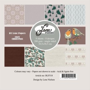 By Lene Design Cozy christmas 8 ark 30,5x30,5cm 200g