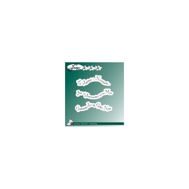  By Lene Stempel Danske juletekster 6,5x1,5cm