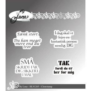 By Lene clearstamp Danske tekster St�rste 3,7x2,2cm