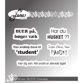 By Lene Danske tekster St�rste 4,1x1,2cm