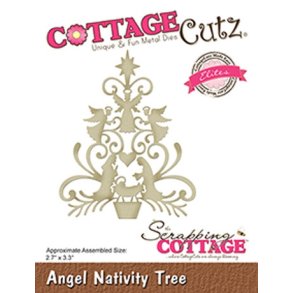  Cottage Cutz die Juletr� af engle 6,8x8,4cm