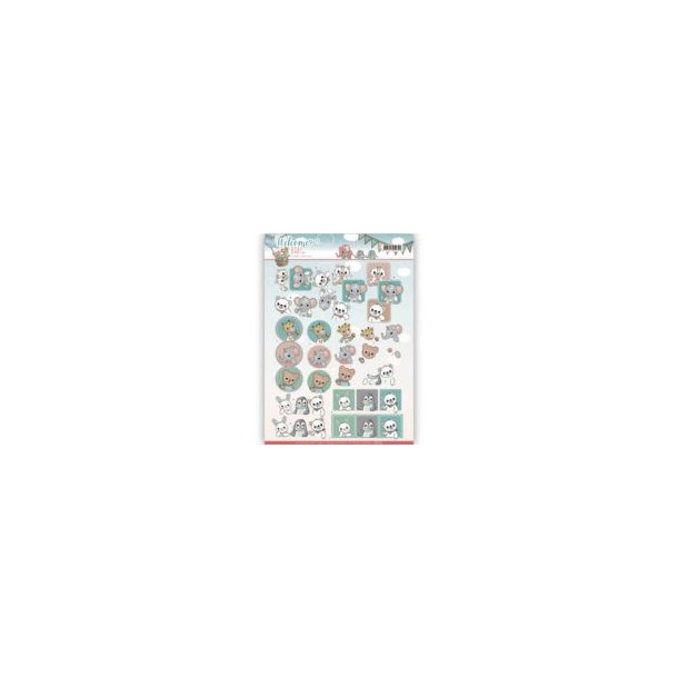  3D Yvonne Creatins Kat, elefant, giraf, bamse, harer, pingvin