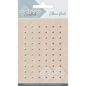  Selvkl�bende halvperler 3 mm 3 orange nuancer ca 60 stk